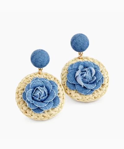 The Denim Bloom — soft blue roses shaped from denim, where everyday life meets the poetic soul of the VAGO Botanic Garden Collection.