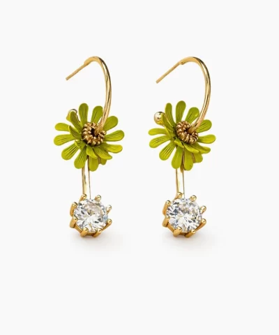 The Meadow Light — soft green blossoms and crystal petals, like wildflowers glowing quietly in the morning garden breeze.